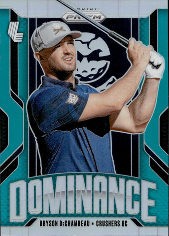 2025 Bryson DeChambeau Panini Prizm LIV Golf DOMINANCE PRIZMS TEAL 123/275 #12