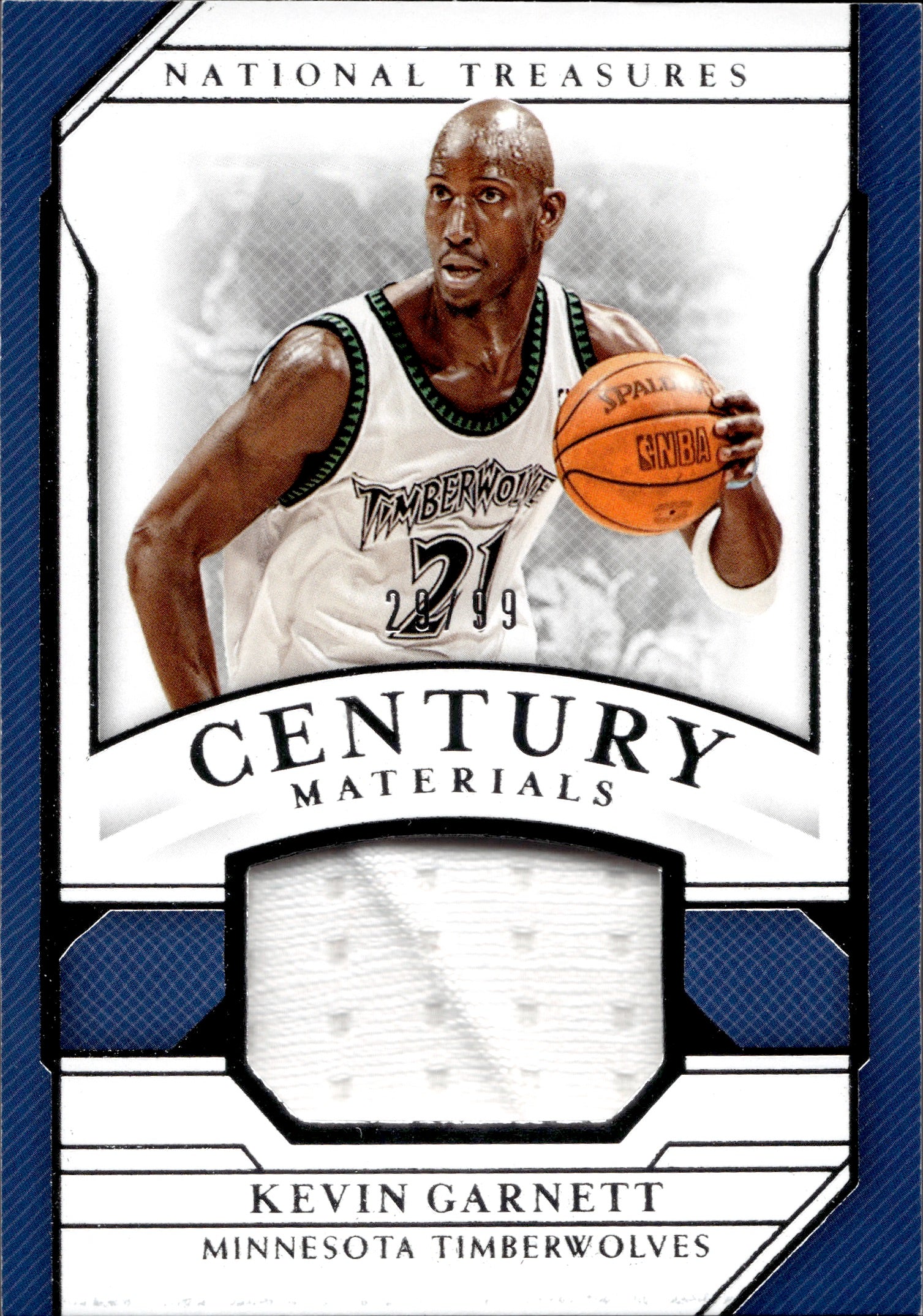 2018-19 Kevin Garnett Panini National Treasures CENTURY MATERIALS JERS