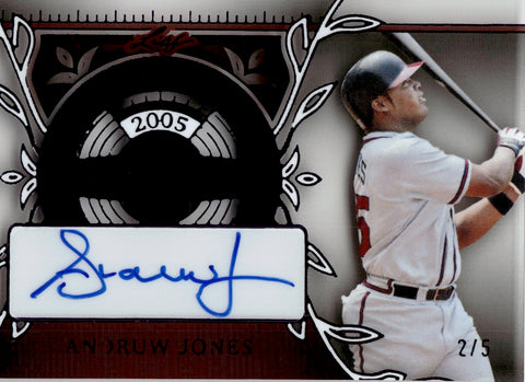 2024 Andruw Jones Leaf Sports Heroes PURPLE A SEASON TO REMEMBER AUTO 2/5 AUTOGRAPH #ASR-AJ1 Atlanta Braves
