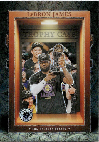 2023-24 LeBron James Panini NBA Hoops Premium Stock TROPHY CASE PRIZM SP #5 Los Angeles Lakers