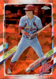 2021 Tommy Edman Topps Chrome Sapphire Edition ORANGE REFRACTOR 18/25 #314 St. Louis Cardinals