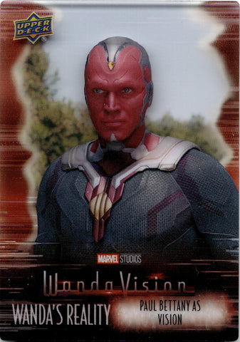 2022 Paul Bettany as Vision Marvel Studios' WandaVision WANDA'S REALITY PLEXI CARD #P-8 1