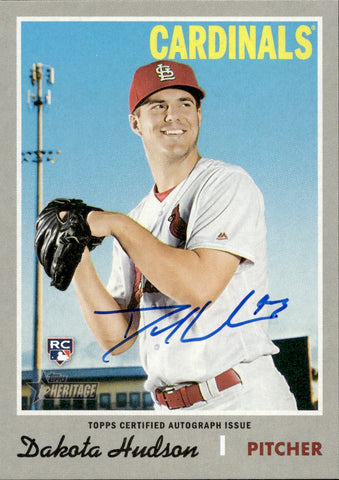 2019 Dakota Hudson Topps Heritage REAL ONE ROOKIE AUTO AUTOGRAPH RC #ROA-DH St. Louis Cardinals