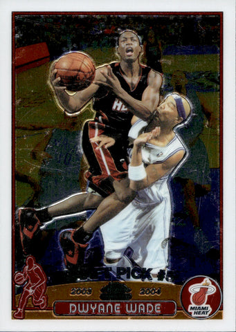 2003-04 Dwyane Wade Topps Chrome ROOKIE RC #115 Miami Heat HOF 3