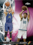 2023-24 Stephen Curry Seth Curry Topps Chrome DNA PINK REFRACTOR #DNA-1 Warriors Hornets