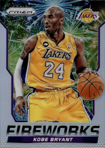 2014-15 Kobe Bryant Panini Prizm HOLO SILVER FIREWORKS #2 Los Angeles Lakers HOF