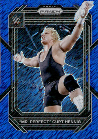 2023 "Mr. Perfect" Curt Hennig Panini Prizm WWE BLUE SHIMMER FOTL 07/11 #109 WWE Legend