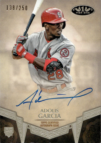 2019 Adolis Garcia Topps Tier One ROOKIE BRK OUT AUTO 138/250 AUTOGRAPH #BA-AG St.Louis Cardinals