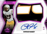 2026 Ahmad Hardy Leaf Trinity PINK FOIL ROOKIE LOGO PATCH AUTO 5/5 AUTOGRAPH RELIC RC #RM-AH1 Missouri Tigers