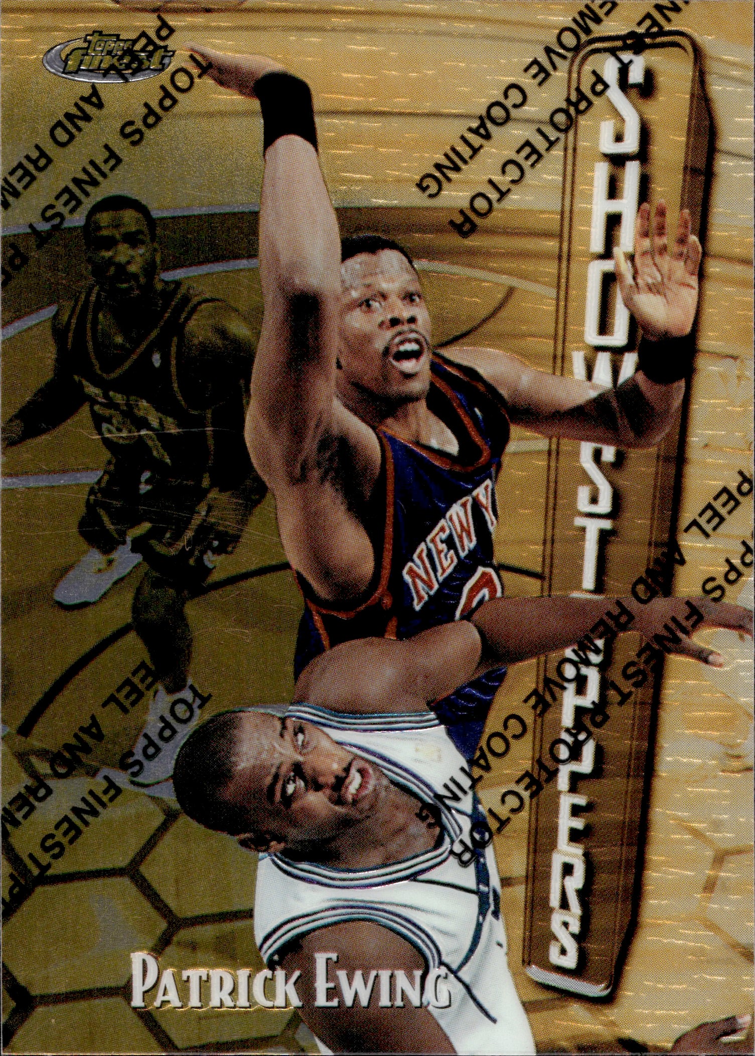 1997-98 Patrick Ewing Topps Finest RARE GOLD SHOWSTOPPERS #315 New York  Knicks HOF