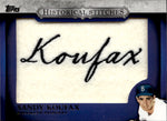 2012 Sandy Koufax Topps Series 1 HISTORICAL STITCHES PATCH Brooklyn Dodgers #HS-SK