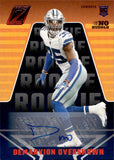 2023 Demarvion Overshown Panini Zenith ROOKIE RED NO HUDDLE AUTO AUTOGRAPH RC #128 Dallas Cowboys