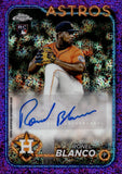 2024 Ronel Blanco Topps Chrome ROOKIE PURPLE SPECKLE REFRACTOR AUTO 120/299 AUTOGRAPH RC #AC-ROBL Houston Astros