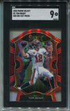 2020 Tom Brady Panini Select RED DIE-CUT PRIZM #1 SGC 9 TAMPA BAY BUCCANEERS 0257