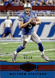 2016 Matthew Stafford Panini Plates & Patches RED FOIL 02/10 #33 Detroit Lions