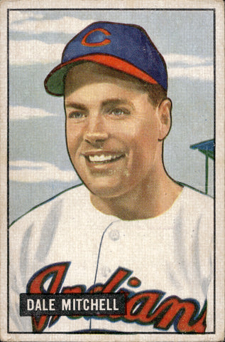 1951 Dale Mitchell Bowman #5 Cleveland Indians BV $25