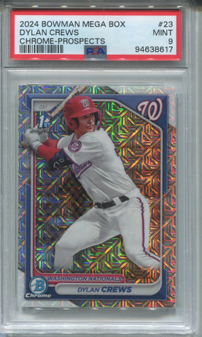 2024 Dylan Crews Bowman Mega Box PROSPECTS 1ST BOWMAN PSA 9 #23 Washington Nationals 8617