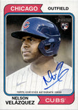 2023 Nelson Velazquez Topps Heritage REAL ONE ROOKIE AUTO Chicago Cubs #ROA-NV