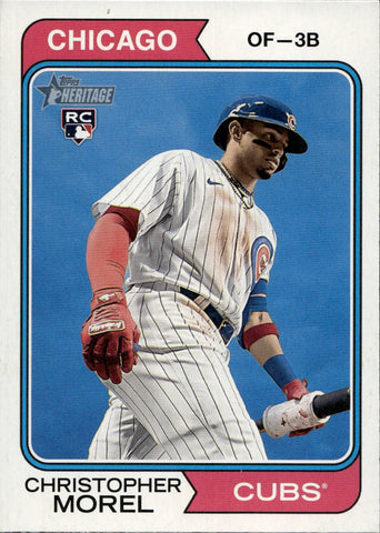 2023 Christopher Morel Topps Heritage IMAGE VARIATION ROOKIE Chicago Cubs #110