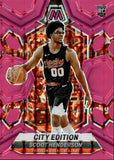 2023-24 Scoot Henderson Panini Mosaic PINK FLUORESCENT CITY EDITION 07/10 #275 Portland Trail Blazers
