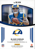 2024 Blake Corum Panini Certified BLUE ROOKIE ROLL CALL AUTO 26/75 AUTOGRAPH RC #RRC-BCM Los Angeles Rams
