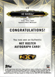 2020 Io Shirai Topps WWE ROSTER AUTO AUTOGRAPH #A-IO NXT