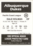 1982 Albuquerque Dukes TCMA COMPLETE 27 CARD SET W/ John Franco & Orel Hershiser #1-27