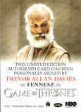 2022 Trevor Allan Davies as Fennesz Rittenhouse Game of Thrones The Complete Series 2 FULL BLEED AUTO AUTOGRAPH #_TADA 2