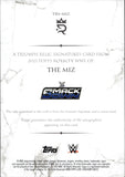 2025 The Miz Topps Royalty WWE PURPLE FOIL TRIUMPH TRIPLE SHIRT AUTO 26/50 AUTOGRAPH RELIC #TRS-MIZ Friday Night Smackdown
