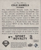 2009 Cole Hamels Upper Deck Goudey SPORT ROYALTY MINI BLACK 08/21 #241 Philadelphia Phillies