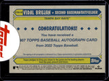 2022 Vidal Brujan Topps Series 1 1987 DESIGN ROOKIE AUTO AUTOGRAPH RC #87BA-VB Tampa Bay Rays