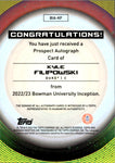 2022-23 Kyle Filipowski Bowman University Inception PROSPECT AUTO AUTOGRAPH #BIA-KF Utah Jazz