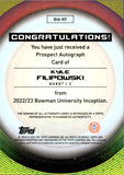 2022-23 Kyle Filipowski Bowman University Inception PROSPECT AUTO AUTOGRAPH #BIA-KF Utah Jazz