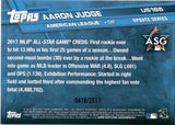 2017 Aaron Judge Topps Update GOLD ROOKIE 0416/2017 RC #US166 New York Yankees