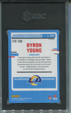 2023 Byron Young Donruss Optic BLUE PRIZM RATED ROOKIE 129/199 RC SGC 10 #266 Los Angeles Rams 2794