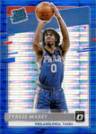 2020-21 Tyrese Maxey Donruss Optic HYPER BLUE PRIZM RATED ROOKIE RC #171 Philadelphia 76ers