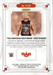 2023 "The American Nightmare" Cody Rhodes Panini Chronicles TIMELESS TREASURES GOLD 10/10 #NR-9 Monday Night Raw