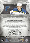2024-25 Zach Dean Upper Deck Artifacts ROOKIE GOLD MATERIALS DUAL JERSEY 202/499 RELIC #178 St. Louis Blues