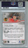 2025-26 Colton Dach Upper Deck Series 1 YOUNG GUNS ROOKIE RC PSA 9 #218 Chicago Blackhawks 8204