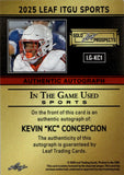 2025 Kevin KC Concepcion Leaf In the Game Used BLUE FOIL GOLD PROSPECTS AUTO 45/45 AUTOGRAPH #LG-KC1 Cleveland Browns