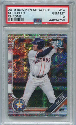 2019 Seth Beer Bowman Chrome MEGA BOX PSA 19 #14 Houston Astros 4759