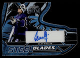 2025 Olaf Kolzig Leaf Metal PLATINUM BLUE PRIZMATIC STEEL BLADES AUTO 1/4 AUTOGRAPH #SB-OK1 Washington Capitals
