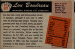 1955 Lou Boudreau Bowman #89 Kansas City Athletics BV $30