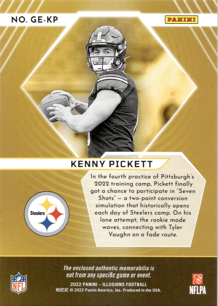 2022 Kenny Pickett Panini Illusions ROOKIE GREAT EXPECTATIONS JERSEY R