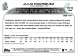 2022 Julio Rodriguez Topps Chrome Update Series ROOKIE RC #USC150 Seattle Mariners 2