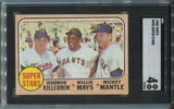 1968 Mickey Mantle Willie Mays Harmon Killebrew Topps SUPER STARS SGC 4 #490 Yankees Gianrs Twins HOF