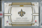 2022 Chris Olave Panini National Treasures BLUE FOIL ROOKIE JUMBO PATCH AUTO 06/10 AUTOGRAPH RELIC RC #RTS-COL New Orleans Saints