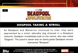2025 Dogpool Taking a Stroll Topps Chrome Deadpool ORANGE SHIMMER REFRACTOR 25/25 #73 Marvel