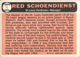 1966 Red Schoendienst Topps #76 St. Louis Cardinals BV $6 1