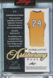 2023 Kobe Bryant Leaf Superlative RED ARISTOCRACY DUAL JERSEY 03/25 RELIC #A-11 Los Angeles Lakers HOF